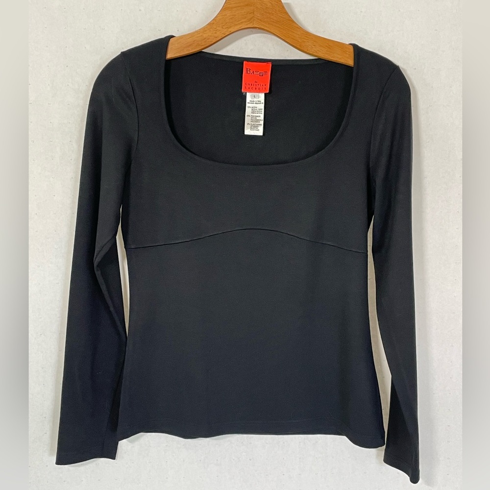 Bazaar de Christian Lacroix Black LS Tee
